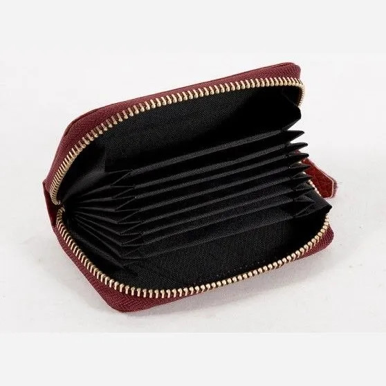 کیف پول جاکارتی چرم مصنوعی مدل آکاردئونی طرح شسته مدل ترنج (2)