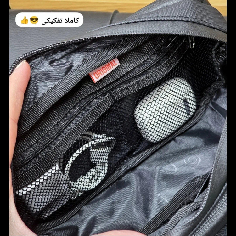 کیف دستی مردانه ضد آب گرین لاین جنس اسکین سیلیکون خارجی سه خانه (2)