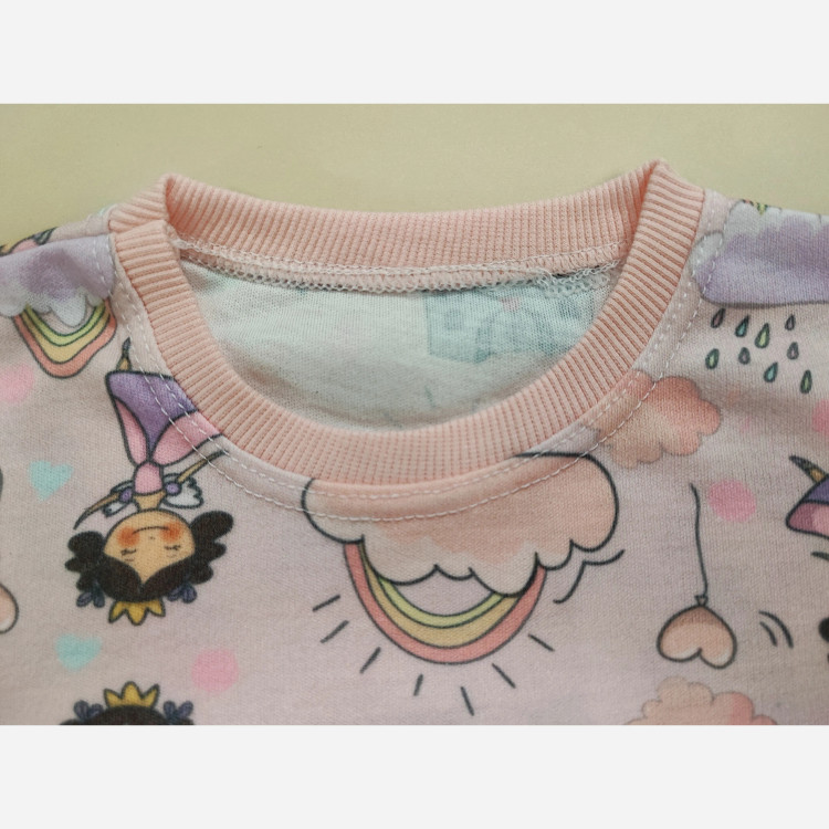 ست بلوز و شلوار راحتی دخترانه طرح پرنسس و اسب تک شاخ (2)