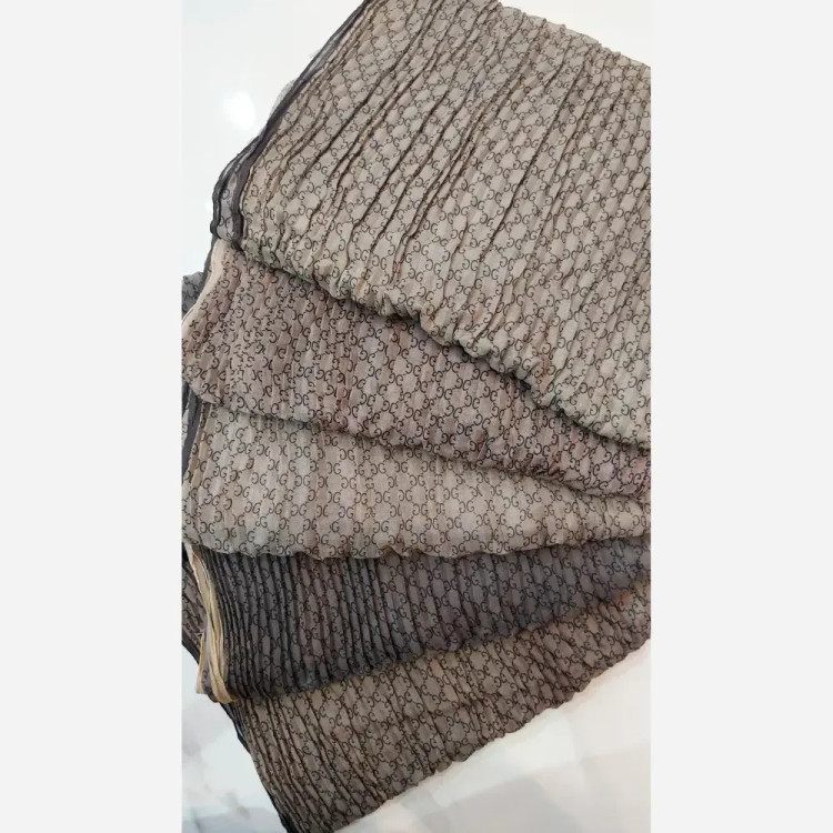 شال حریر پلیسه مجلسی بهاره سایز 200 در 75 سانت (2)