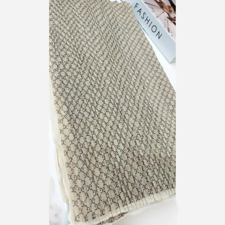 شال حریر پلیسه مجلسی بهاره سایز 200 در 75 سانت (2)