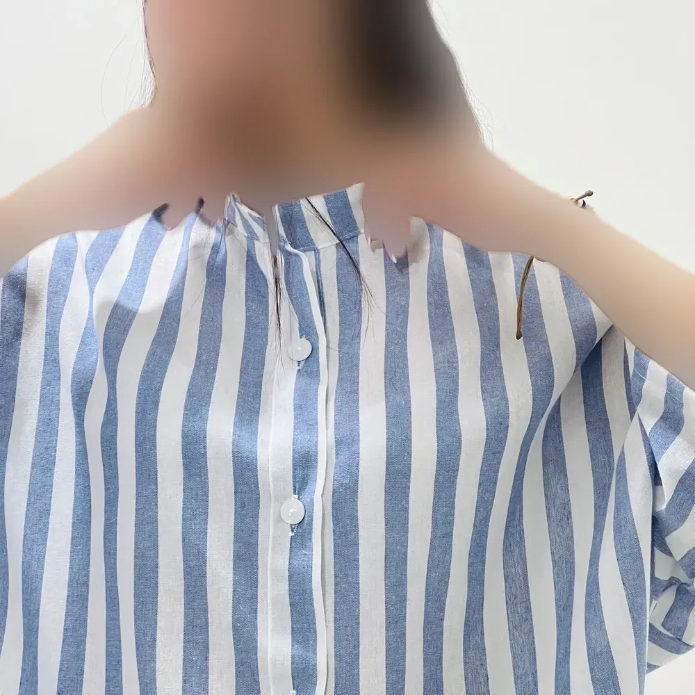 شومیز لینن زنانه آستین کیمونو کد 1425 (2)