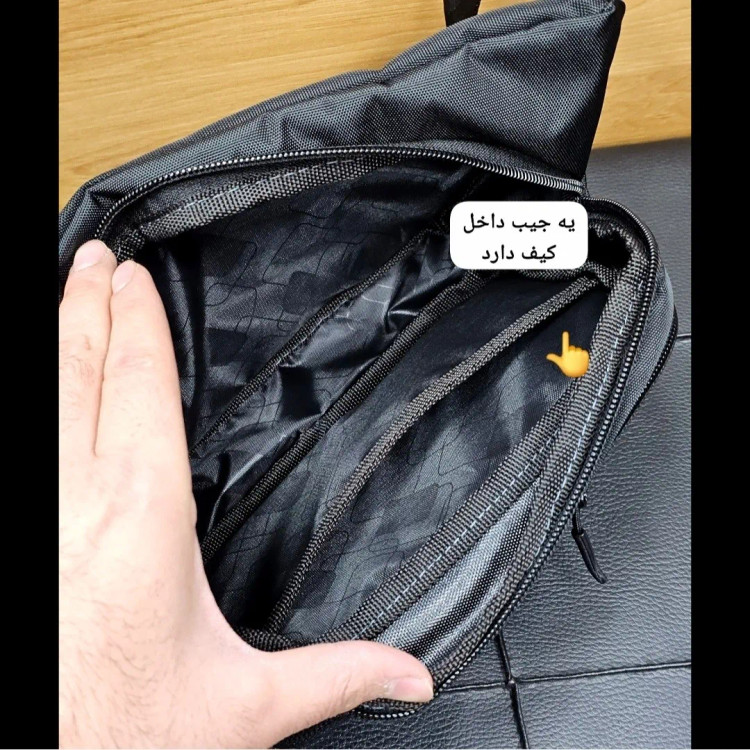 کیف کمری بادی بگ پارچه ریپس ضدآب مدل 2 خانه جادار (2)