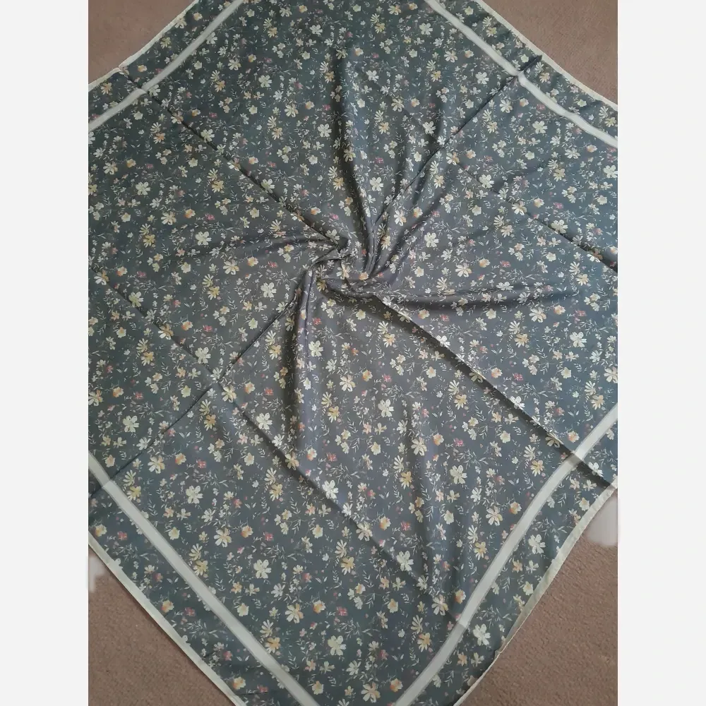 روسری نخی گل ریز تابستانی قواره 100 سانت (2)