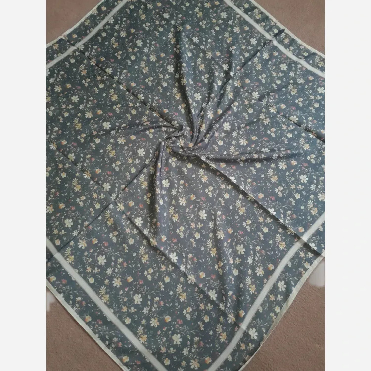 روسری نخی گل ریز تابستانی قواره 100 سانت (2)