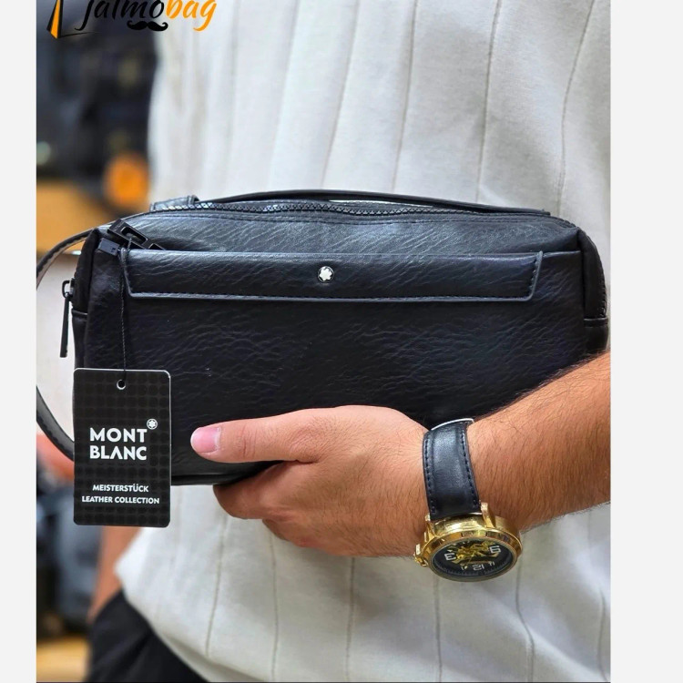 کیف دستی دوحالته مونت بلانک چرم وارداتی چهار زیپ (2)
