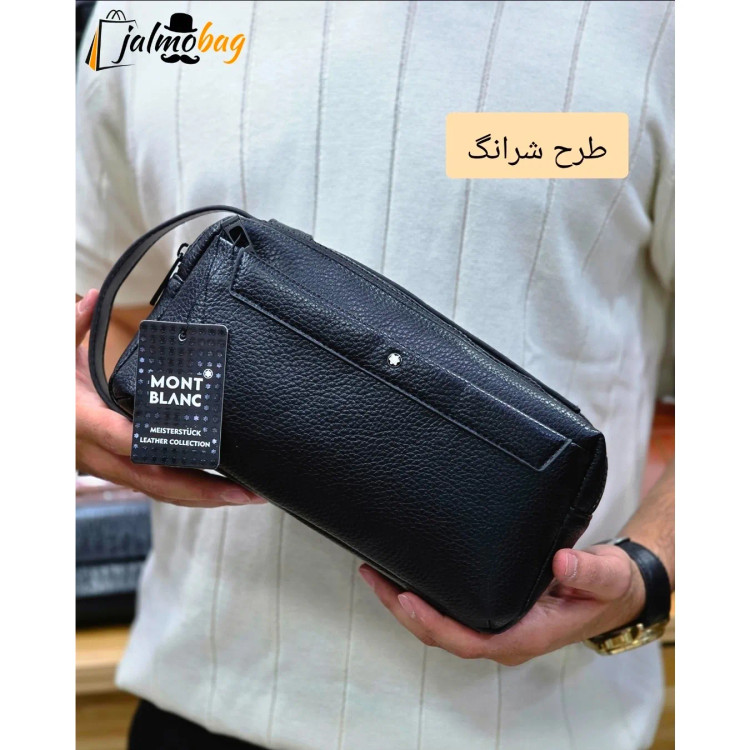 کیف دستی دوحالته مونت بلانک چرم وارداتی چهار زیپ (2)