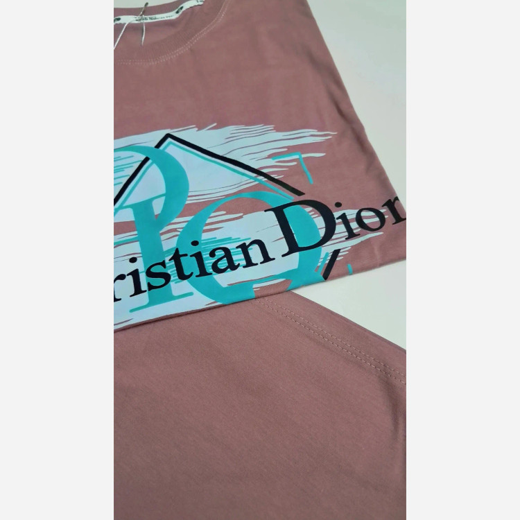 ست تیشرت پنبه لاکرا و شلوارک دورس پسرانه طرح dior (2)