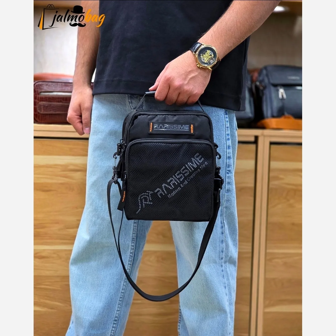 کیف دوشی دستی اسپرت پارچه ای ضد آب راریسم کد 2206