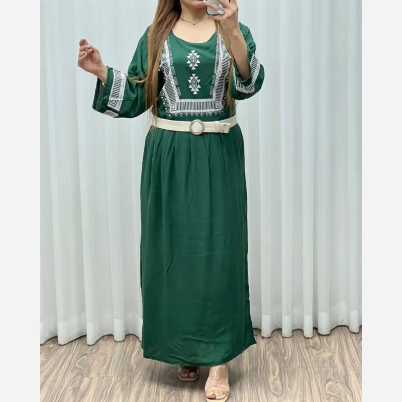ساحلی نخی زنانه طرح سنتی بند دار فری سایز خنک تابستانی (2)
