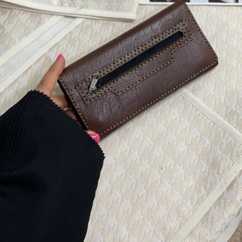 کیف پول و موبایل چرم سه لت مدل عطارد دست دوز با چرم خارجی درجه یک (2)