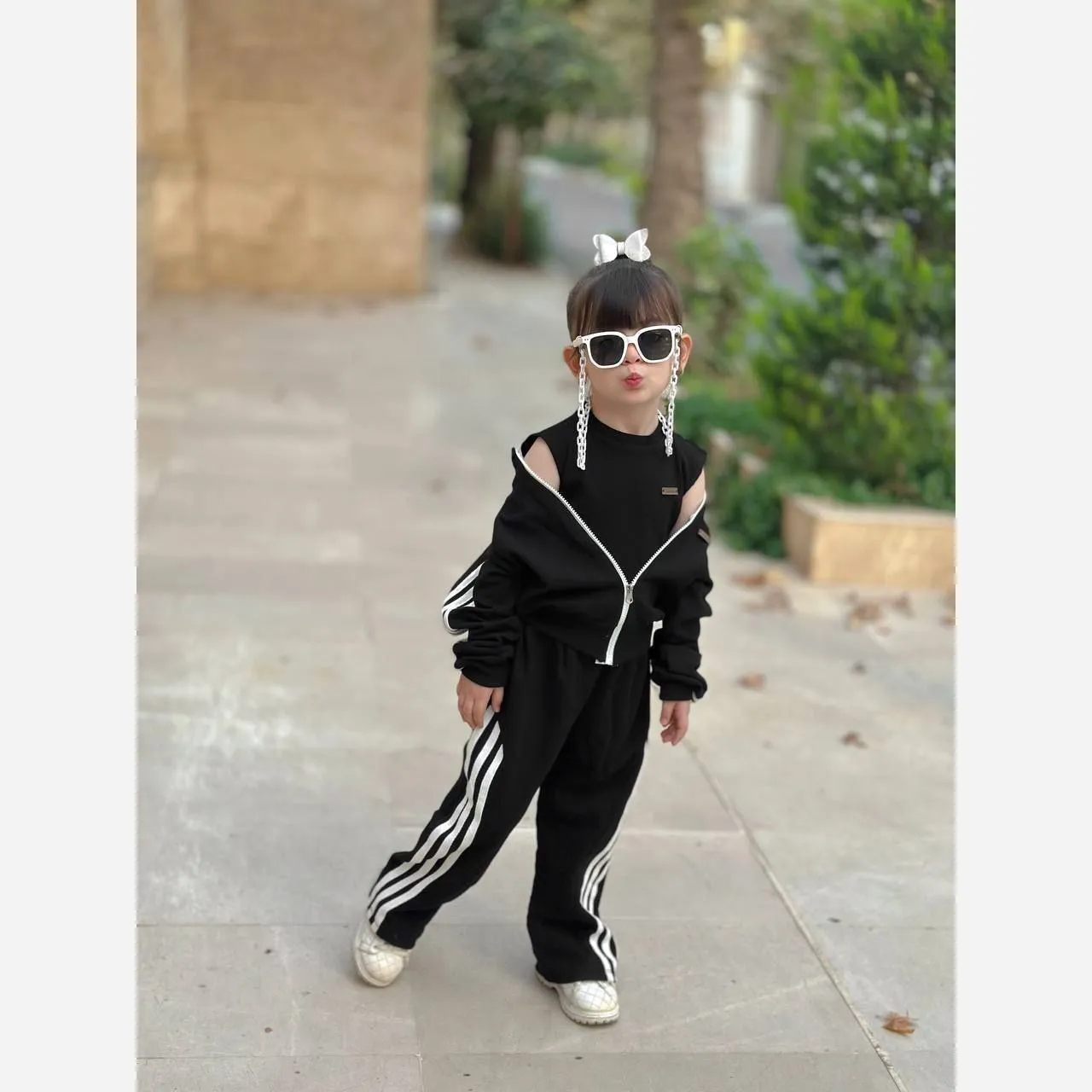 ست سه تکه دخترانه رنگ مشکی (2)