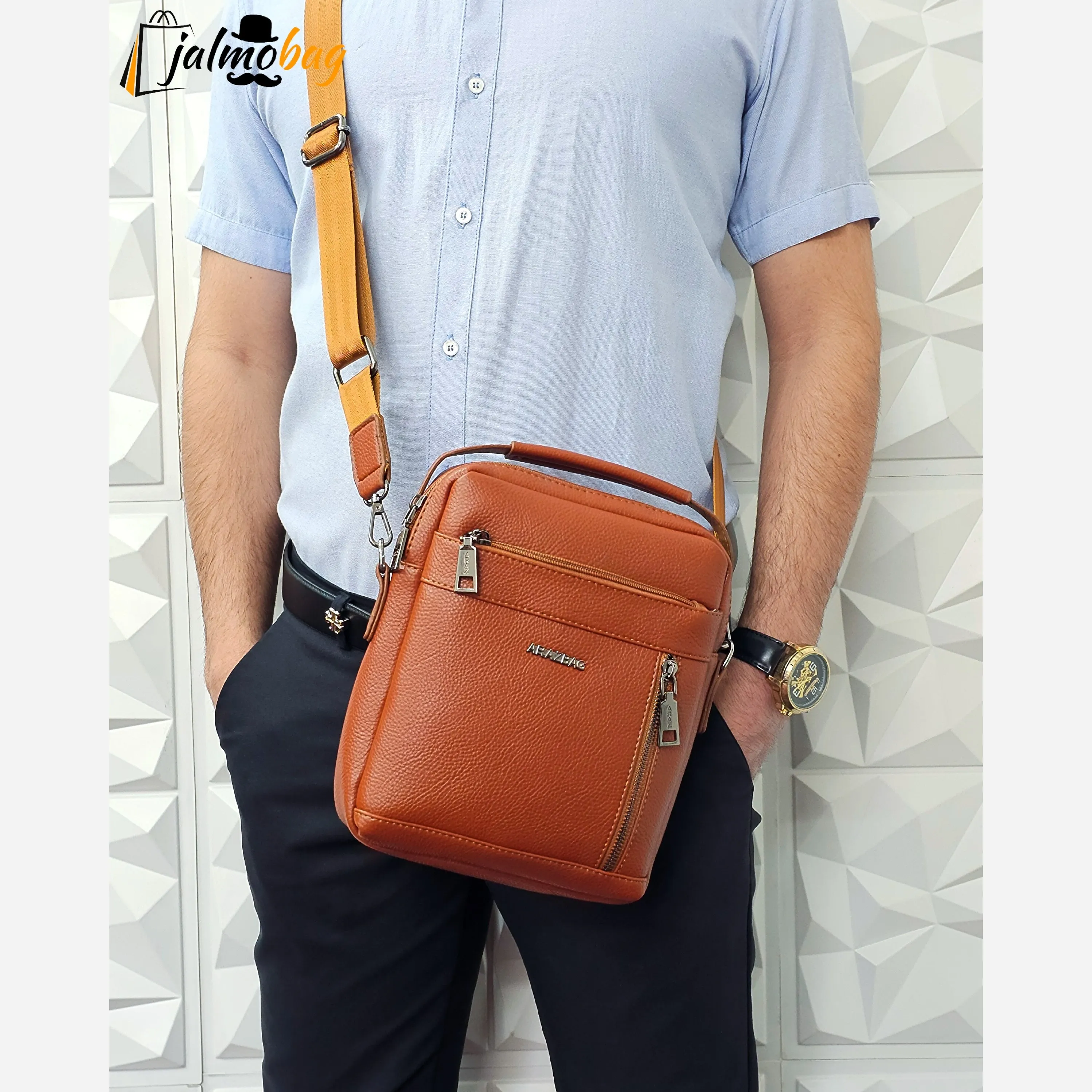 کیف دستی دوشی چرم خارجی ضد خش وارداتی (2)