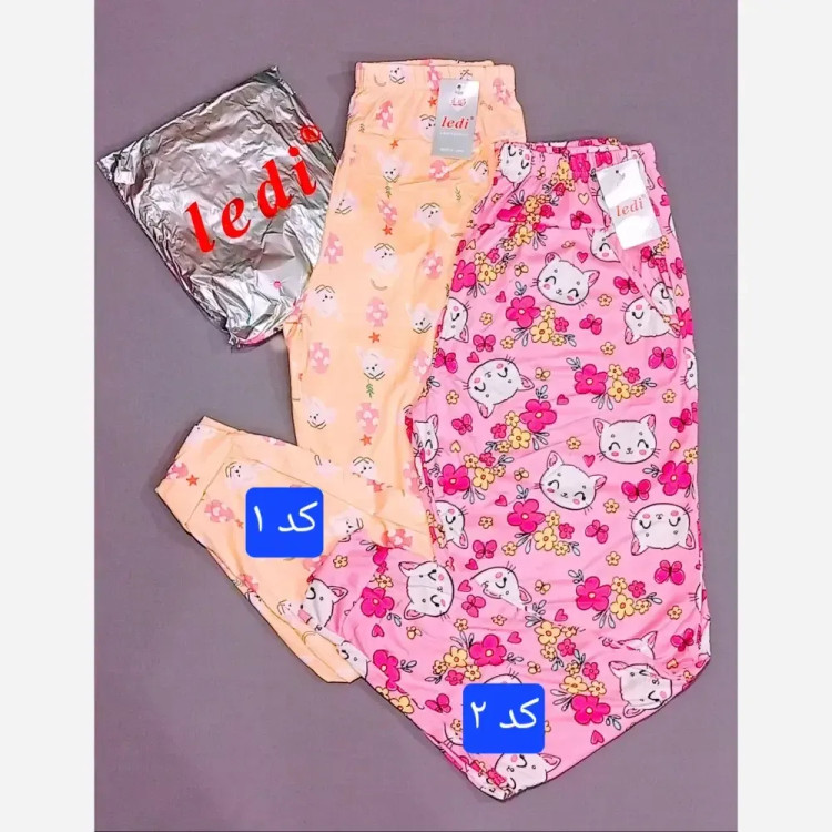 شلوار راحتی زنانه نانو گیاهی قواره بزرگ جیب دار طرح فانتزی سایز 38 تا 50 (2)