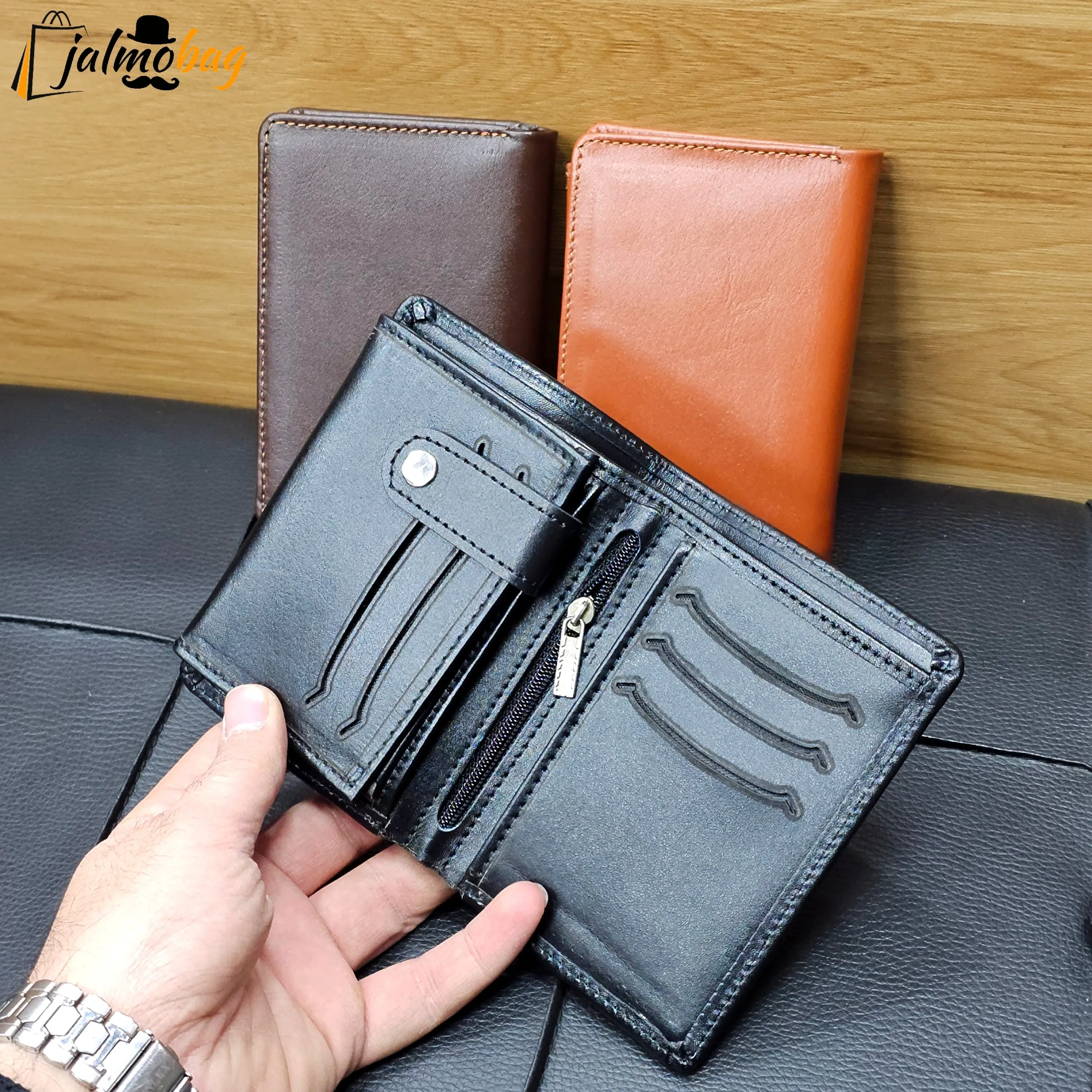 کیف پول جیبی چرم طبیعی گاوی (2)