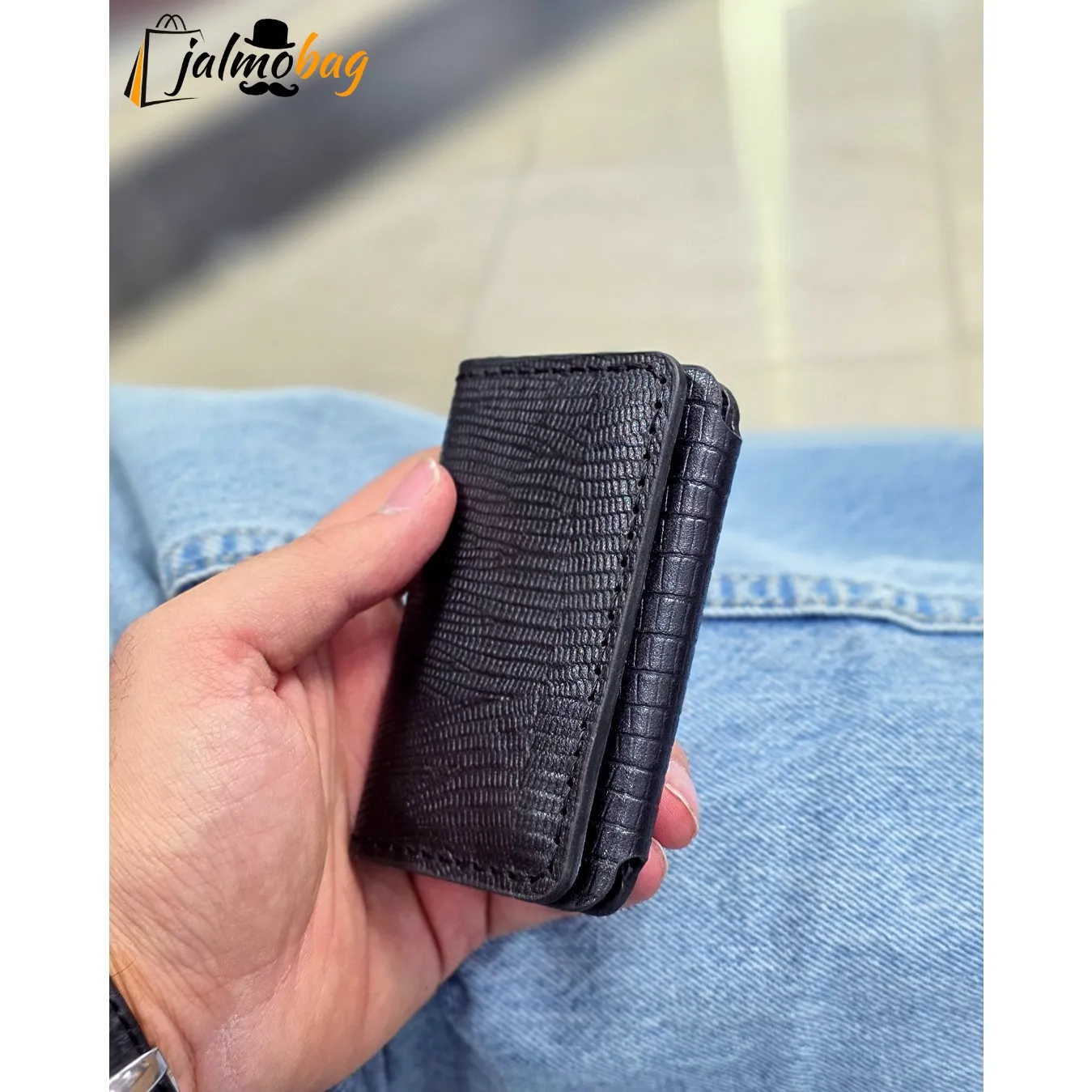 جاکارتی چرم طبیعی دکمه دار (3)