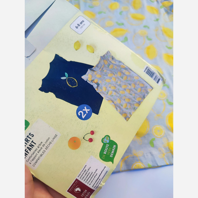 پک دو عددی تاپ دخترانه نخی پنبه ای لوپیلو آلمان تابستانی (2)