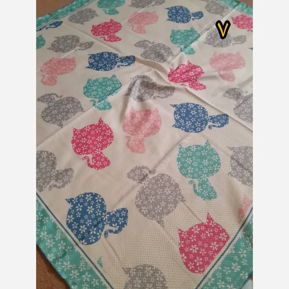 روسری سوپرنخ دخترانه فانتزی دست دوز قواره 100 (2)