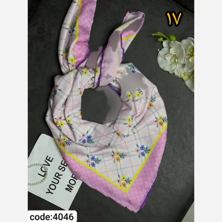 روسری سوپرنخ دخترانه فانتزی دست دوز قواره 100 (2)