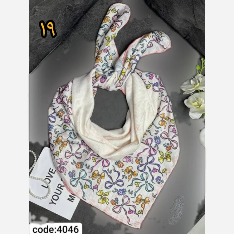 روسری سوپرنخ دخترانه فانتزی دست دوز قواره 100 (2)