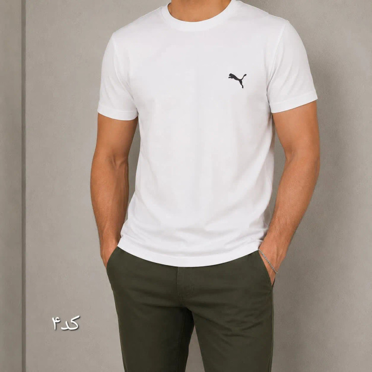 تیشرت مردانه نخی ساده آستین کوتاه در رنگبندی متنوع سایز L تا XXL (2)