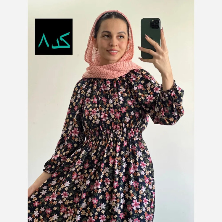 ساحلی نخی طرح دار ماچ خنک و تابستانه فری سایز (2)