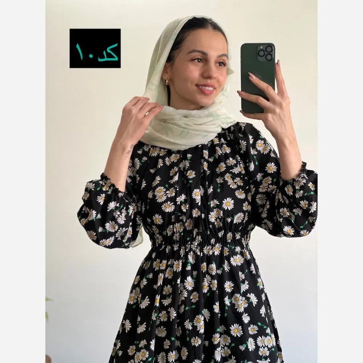 ساحلی نخی طرح دار ماچ خنک و تابستانه فری سایز (2)