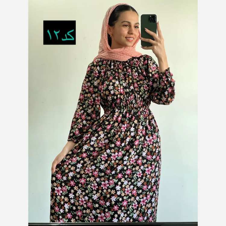 ساحلی نخی طرح دار ماچ خنک و تابستانه فری سایز (2)