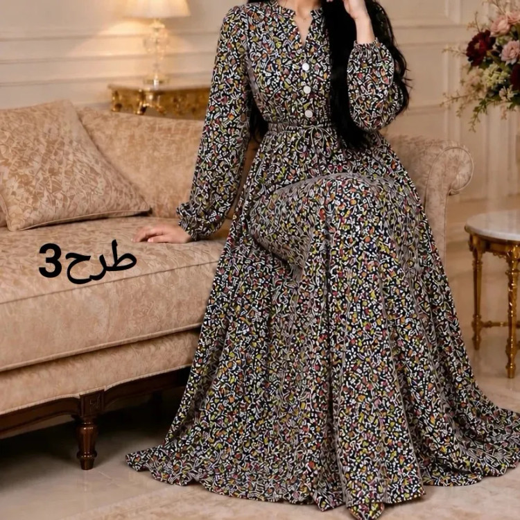 پیراهن بلند زنانه آسلین جنس الیزه سایز 1 و 2 (2)