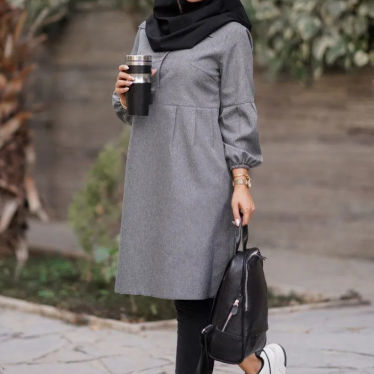 مانتو زنانه مدل شادی جنس پرشیا سایز 1 و 2 رنگ مشکی طوسی نسکافه ای سرمه ای (2)