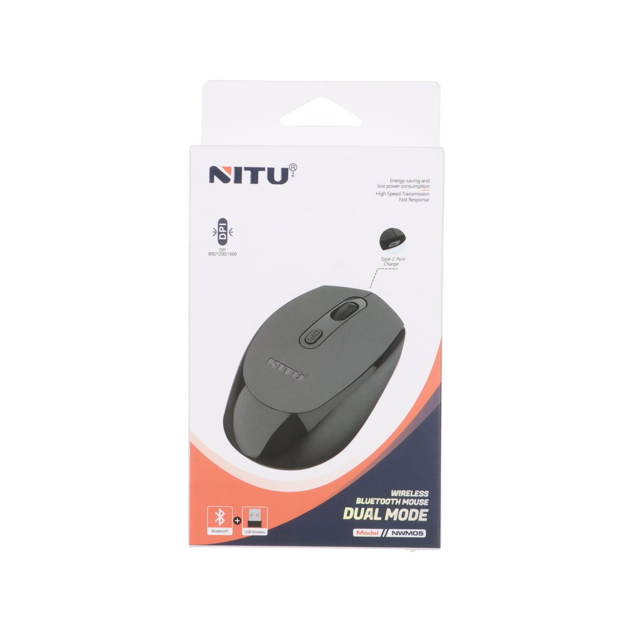 ماوس بی سیم NITU مدل NWM05 - مشکی (گارانتی 18 ماه تعویض نیکان همراه)