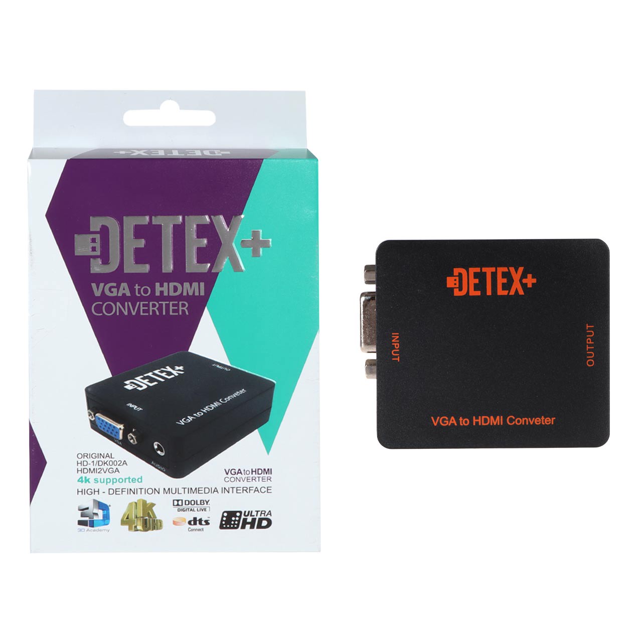 تبدیل DETEX VGA To HDMI - مشکی