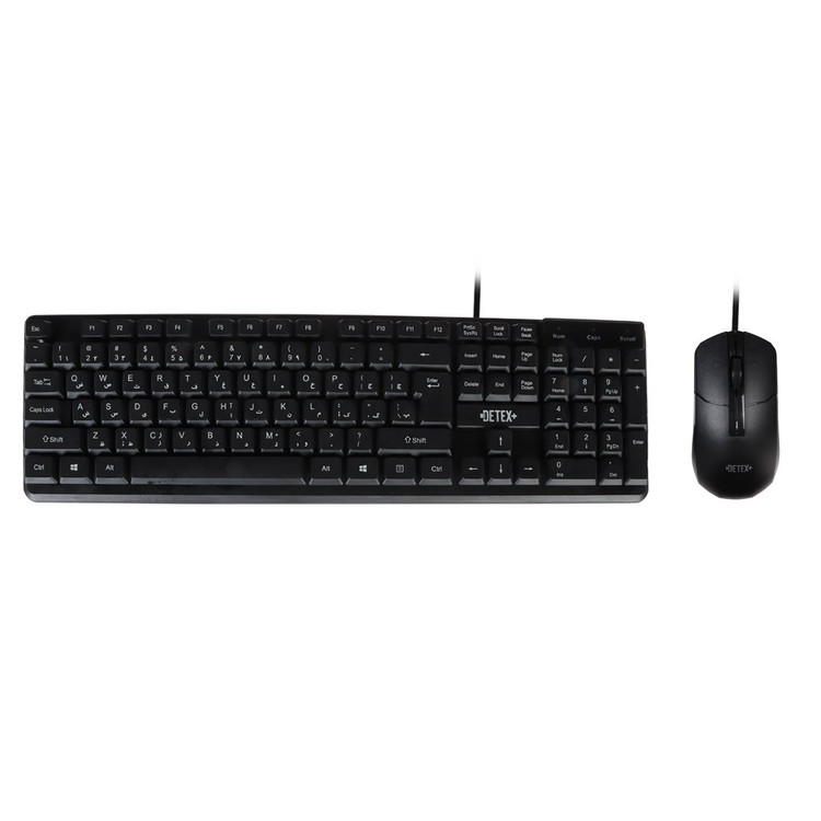 کیبورد و ماوس باسیم DETEX مدل DK706 - مشکی