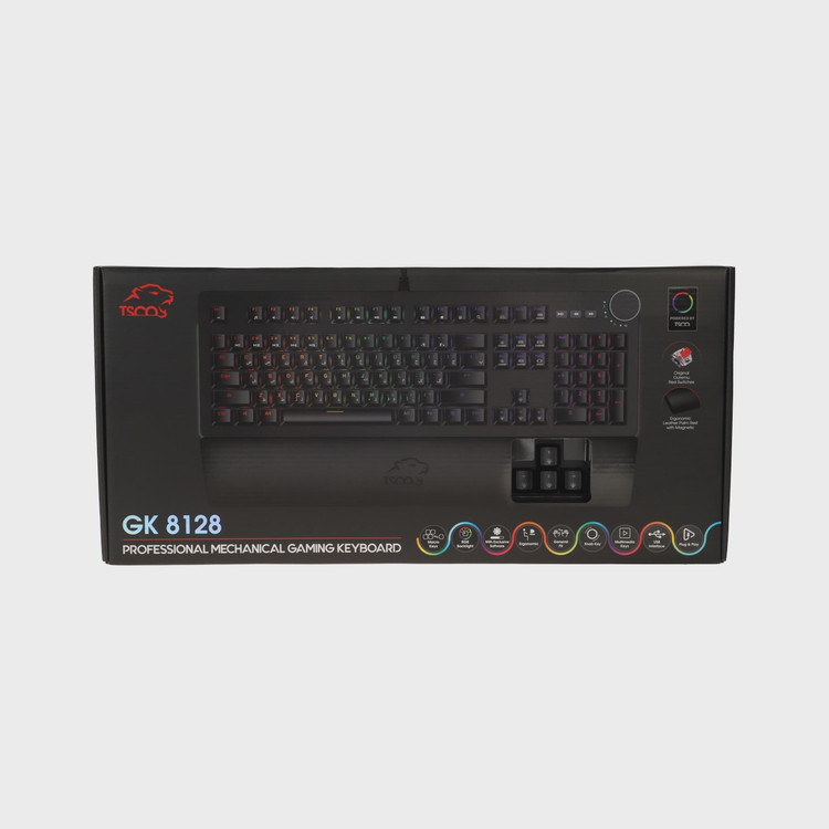 کیبورد باسیم گیمینگ مکانیکال TSCO مدل GK 8128 - مشکی (گارانتی 18 ماهه تسکو)
