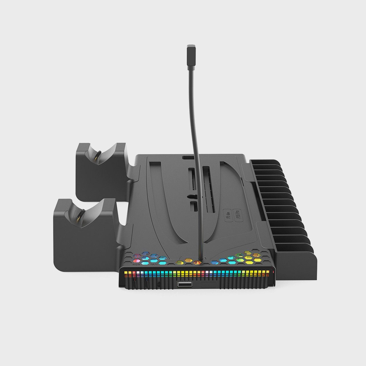 استند کنسول و شارژر دسته بازی TSCO PS5 مدل War Vault TGS16 - مشکی (گارانتی 18 ماهه تسکو)