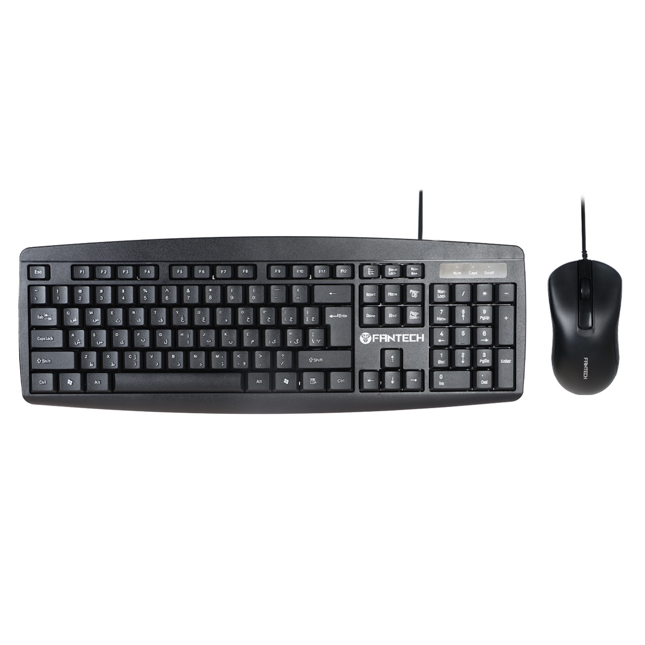 کیبورد و ماوس باسیم FANTECH مدل COMBO KM-100 - مشکی (گارانتی متین)
