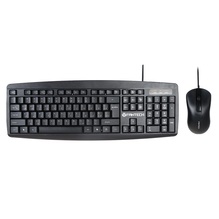 کیبورد و ماوس باسیم FANTECH مدل COMBO KM-100 - مشکی (گارانتی متین)