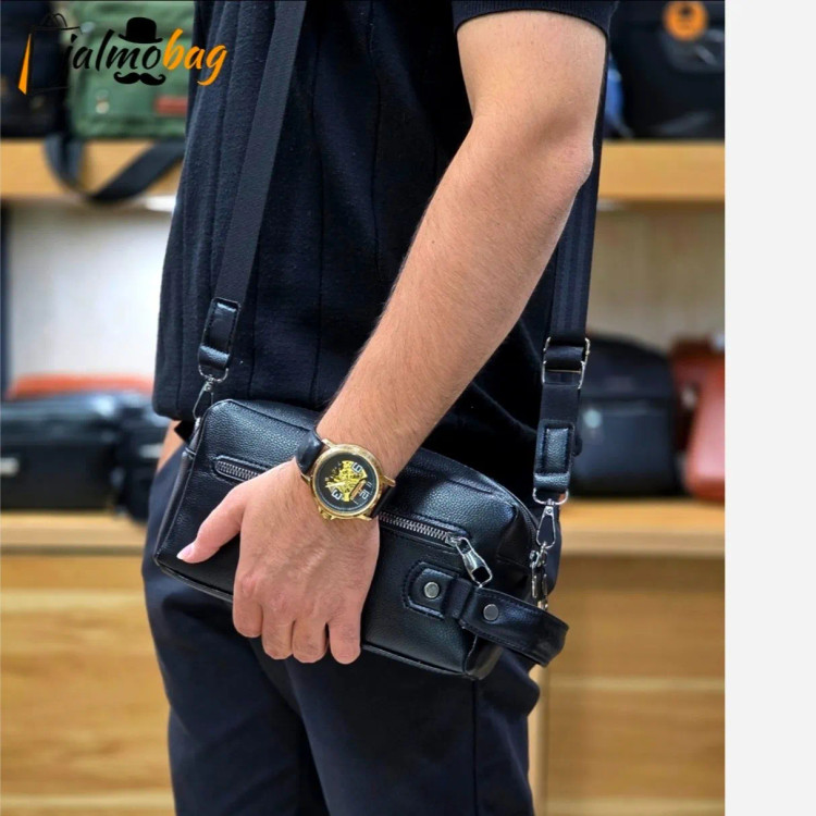کیف دستی دوشی مردانه چرم وارداتی شوزبگ (2)