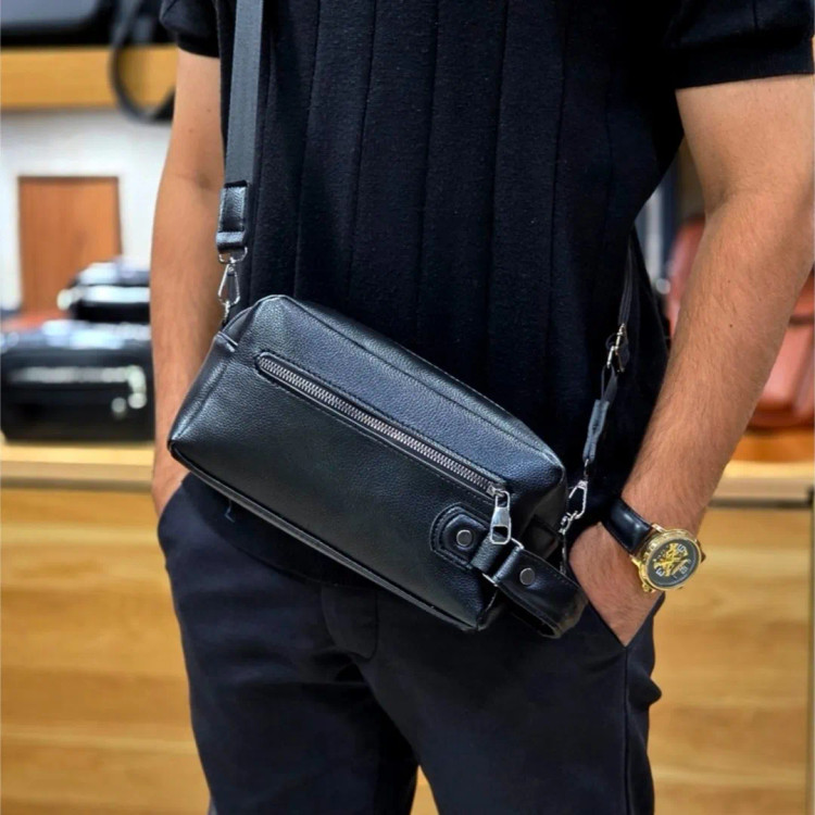 کیف دستی دوشی مردانه چرم وارداتی شوزبگ (2)