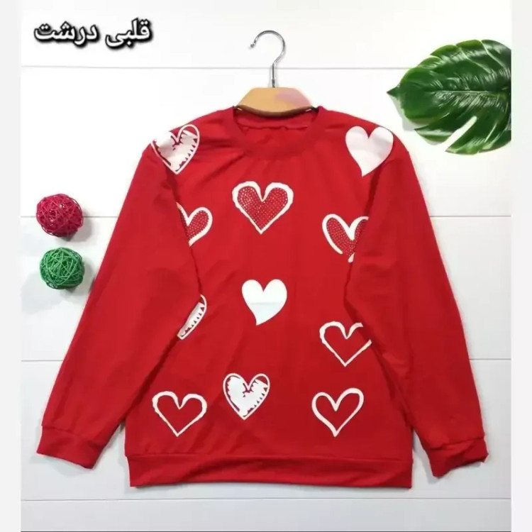 بلوز زنانه یقه گرد طرح دار جنس دورس مناسب سایز 36 تا 44 (2)