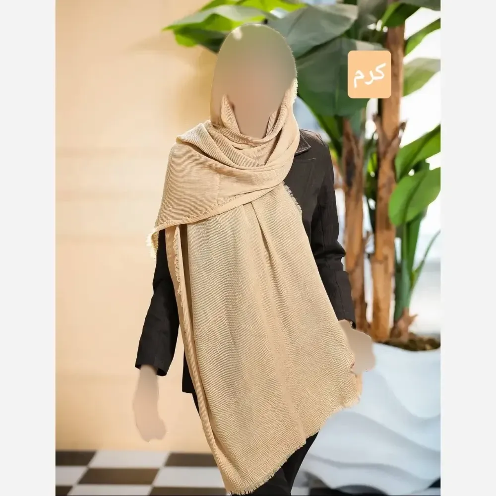 شال نخی ساده برشکا قواره 200 در 75 سانتیمتر (2)