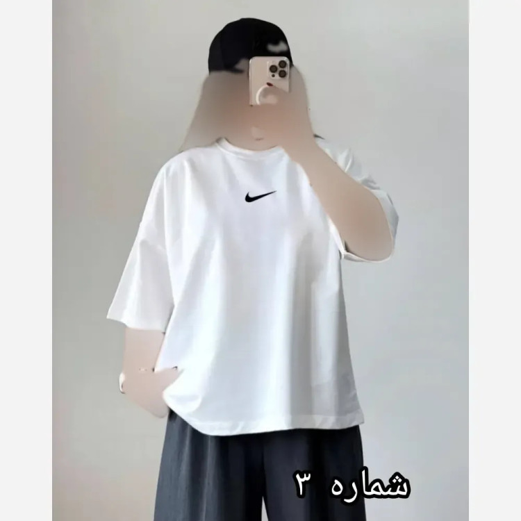 تیشرت باکسی لش زنانه سوپر پنبه قواره دار (2)