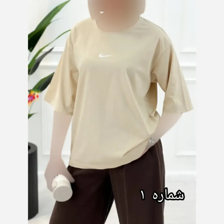 تیشرت باکسی لش زنانه سوپر پنبه قواره دار (2)