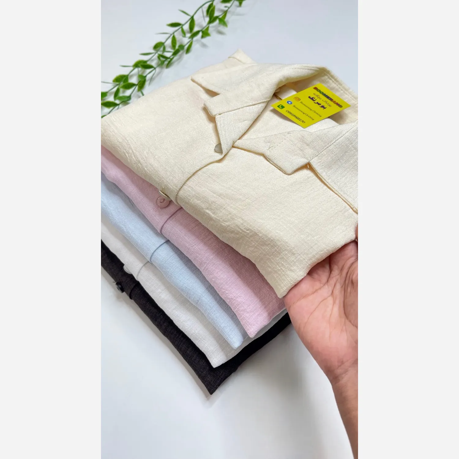 شومیز کراپ دخترانه لینن آستین کیمونو مدل گره ای (2)