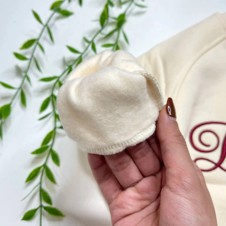 بلوز دورس بچگانه تو کرکی طرح گلدوزی شده رنگ کرم (2)