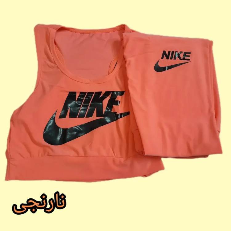 ست نیم تنه و ساپورت ورزشی زنانه جنس فیلامنت فول کش سایز 38 تا 48