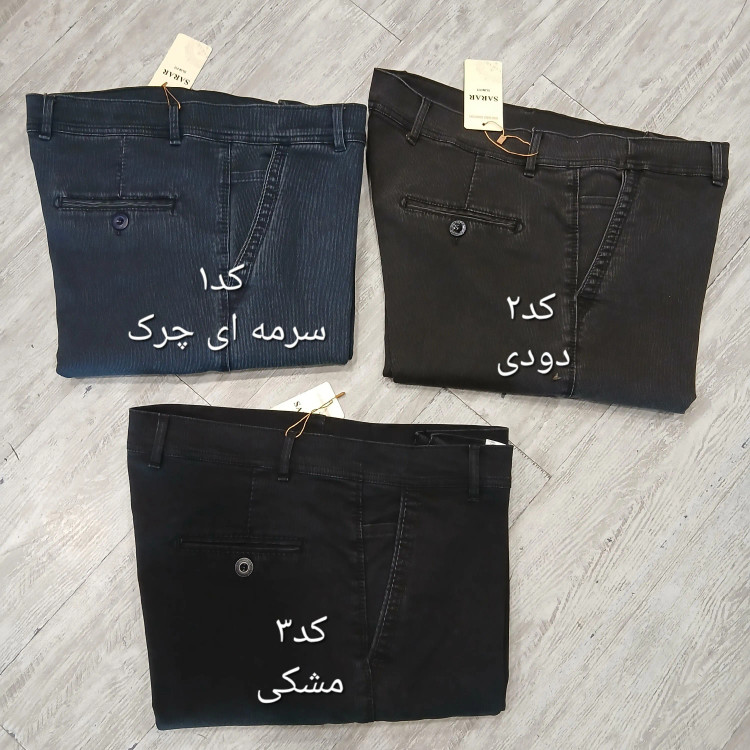 شلوار مردانه کتان کبریتی قواره آزاد سایز 44 تا 54 (2)