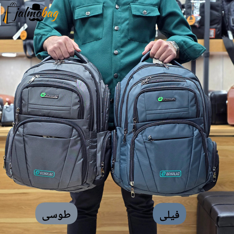 کوله پشتی اسپرت 11 زیپ پارچه ریپس وارداتی با محفظه لپ تاپ (2)
