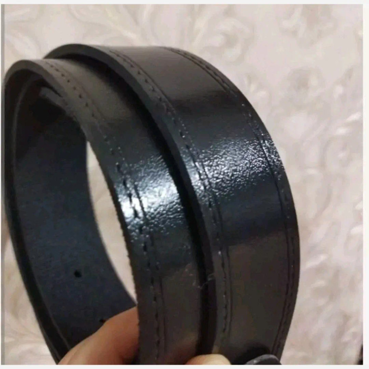 کمربند مردانه چرم صنعتی کلاسیک با سگک فلزی پهنای 3.5 سانتیمتر طول 120 سانتیمتر (2)
