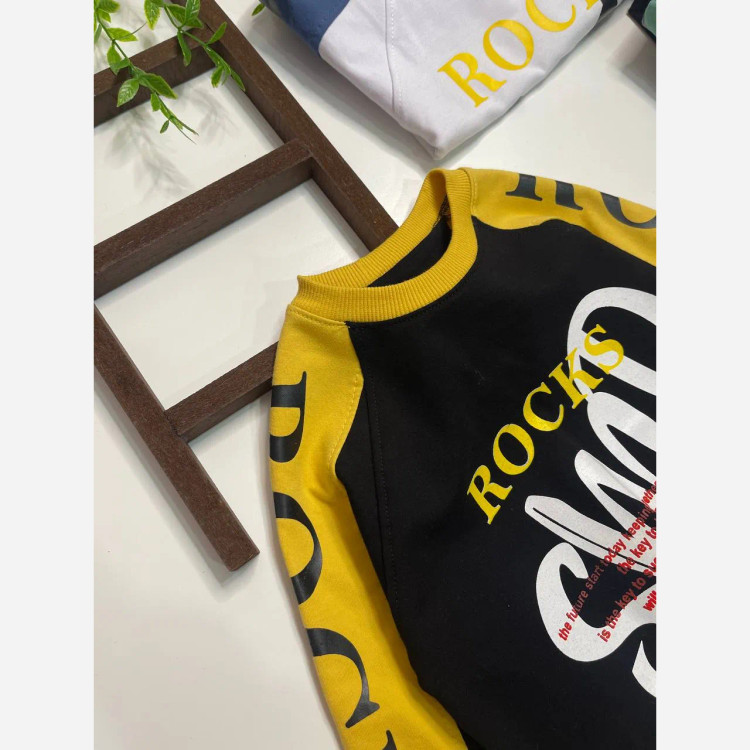 بلوز بچگانه طرح ROCKS مناسب 3 تا 14 سال (2)